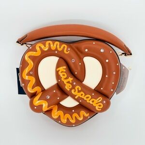 Kate Spade New York Pretzel 3D Crossbody Bag Leather Novelty Food Purse NWT